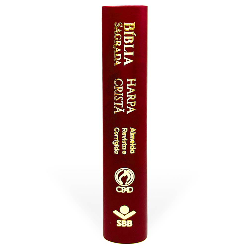 Bíblia Grande Harpa Cristã Luxo Letra Gigante Vinho - Imagem 3